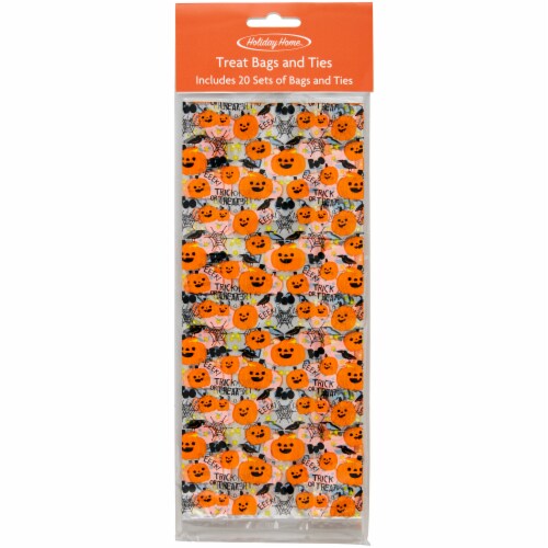 Holiday Home Pumpkin Treat Bags Perspective: front