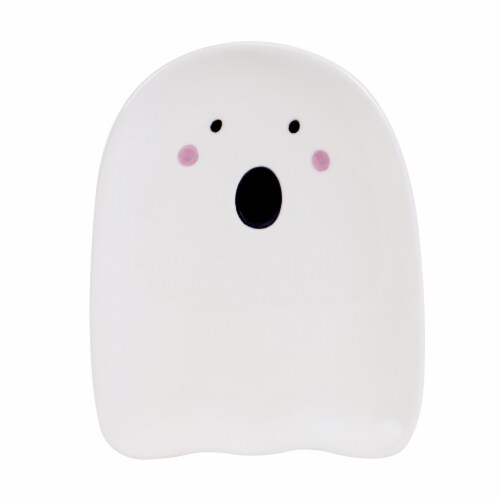 Holiday Home Ghost Tidbit Dish Perspective: front