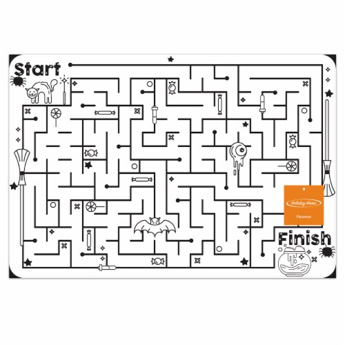 Holiday Home Halloween Maze Placemat Perspective: front