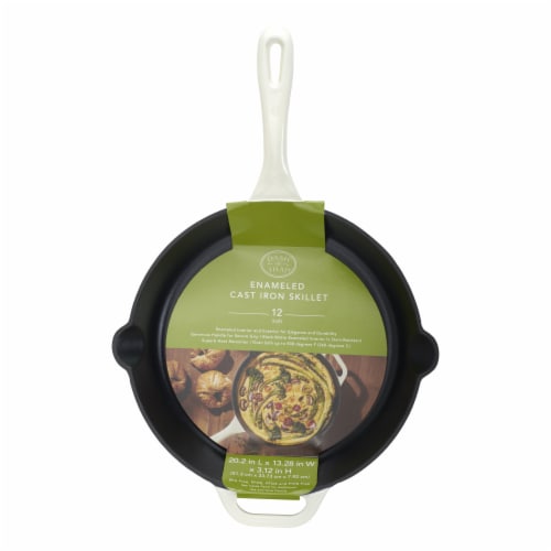 Dash of That Frying Pan Cast Iron - Ivory Perspective: front