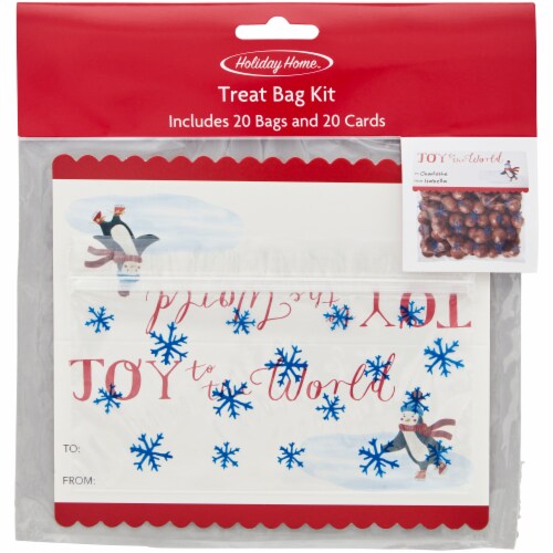 Holiday Home™ Treat Bag Kit - Snowflakes Perspective: front