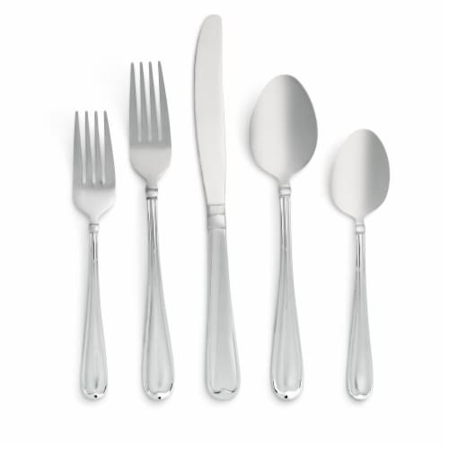 Dash of That® Sylvia Collection Mirror Flatware Set - 20 Piece Perspective: front