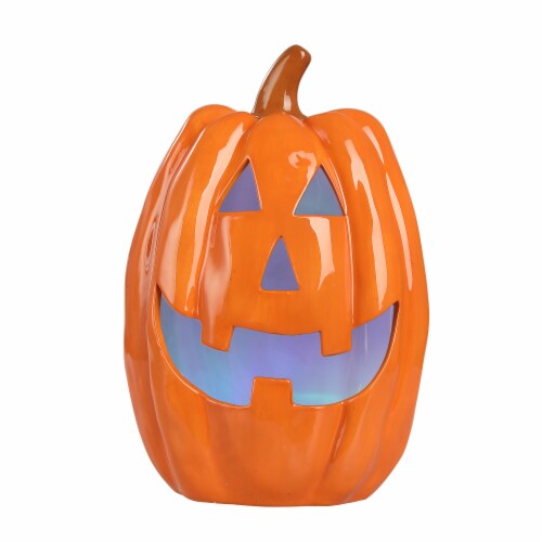 Holiday Home LED Ceramic Pumpkin Perspective: front