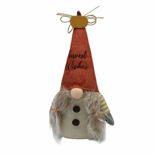 Holiday Home Fabric Harvest Wishes Gnome Decor Perspective: front