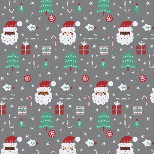Holiday Home 40" Gift Wrap - Christmas Kris Kringle Perspective: front