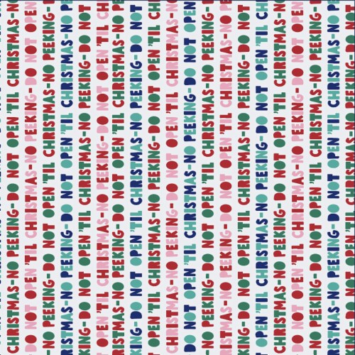 Holiday Home 40" Gift Wrap - Christmas No Peeking Perspective: front