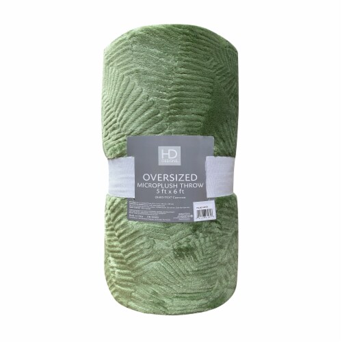 HD Designs Oversized Palm Throw Blanket - Green Perspective: front