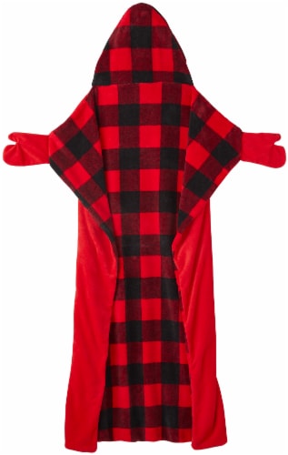 Holiday Home Hooded Bear Gnome Blanket Perspective: front