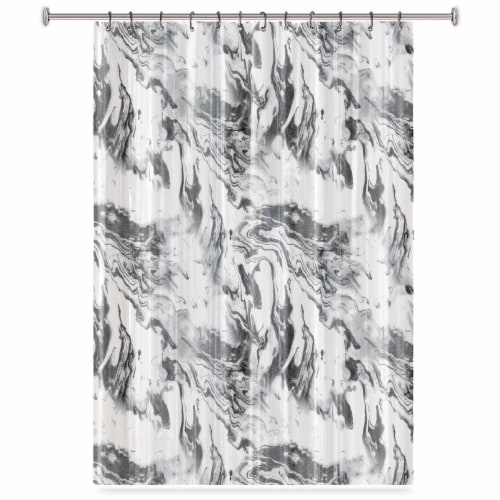 Peva Shower Curtain Bianco Perspective: front