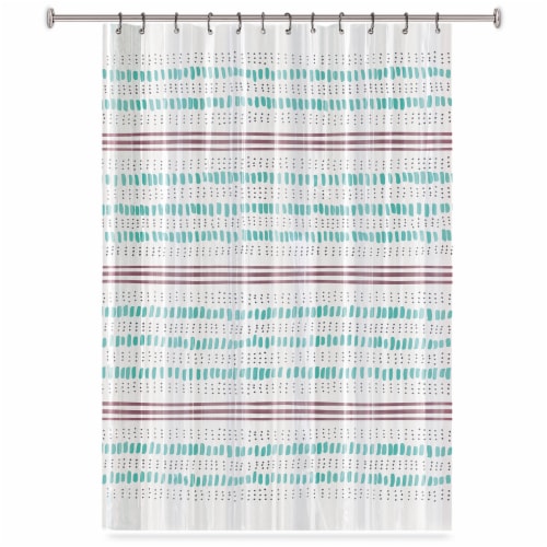Peva Shower Curtain Birr Perspective: front