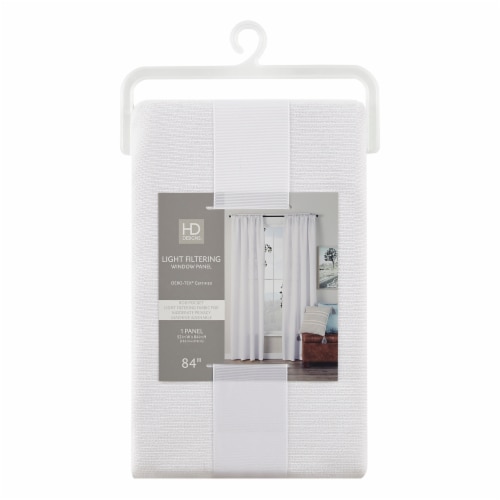 HD Designs Besset Light Filtering Window Panel - White Perspective: front