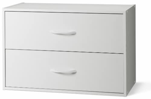 Everyday Living 2 Drawer Organizer - White Perspective: front