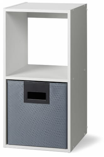Everyday Living 2 Cube Organizer - White Perspective: front