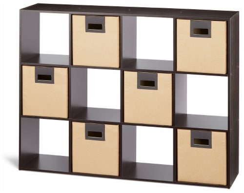 Everyday Living 12 Cube Organizer - Espresso Perspective: front