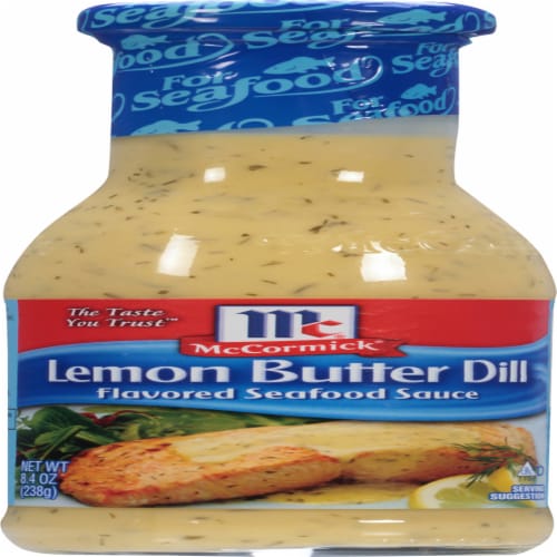 McCormick® Lemon Butter Dill Flavored Seafood Sauce Perspective: front