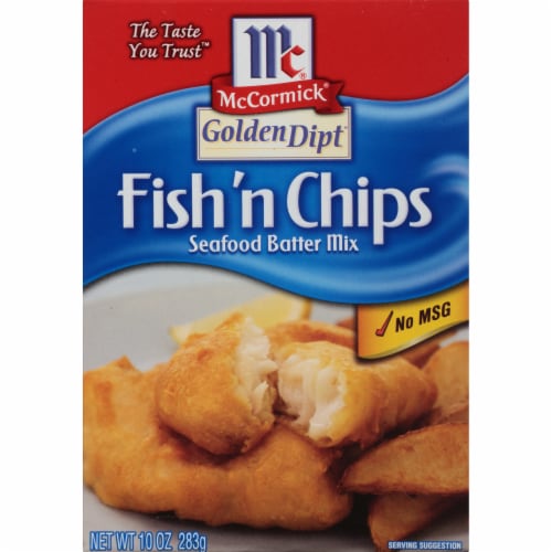 McCormick Golden Dipt Fish 'n Chips Seafood Batter Mix Perspective: front