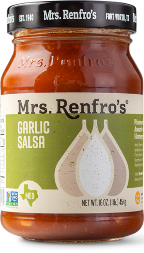 Mrs. Renfro's® Roasted Garlic Salsa Perspective: front