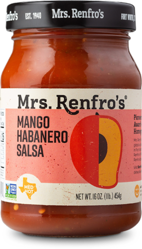 Mrs. Renfro's® Medium Hot Mango Habanero Salsa Perspective: front