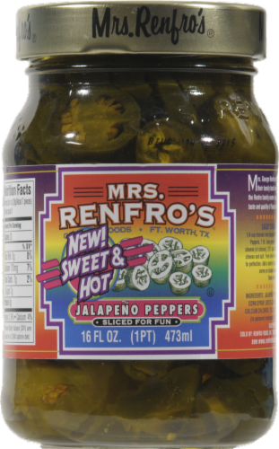 Mrs. Renfro's Sweet & Hot Jalapeno Peppers Perspective: front