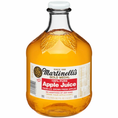 Martinelli's Gold Medal 100% Pure Apple Juice Perspective: front