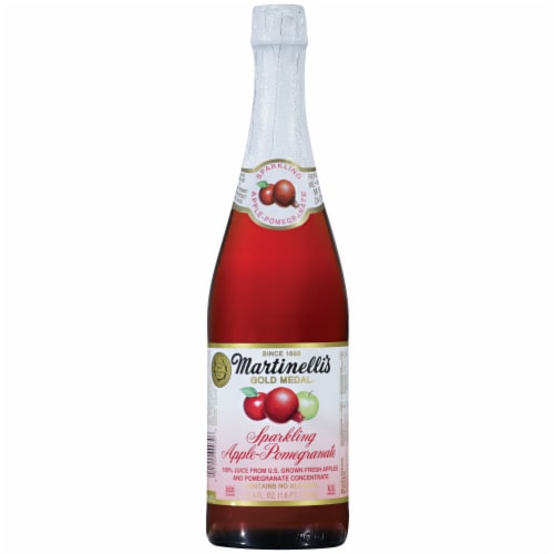 Martinelli's Gold Medal Sparkling Apple-Pomegranate Juice Perspective: front
