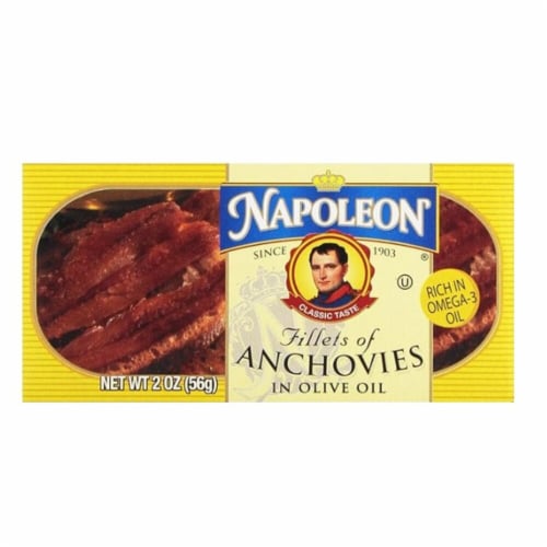 Napoleon Flat Anchovies in Olive Oil Perspective: front