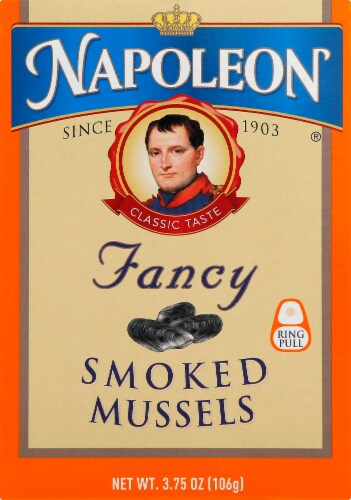 Napoleon Smoked Mussels Perspective: front