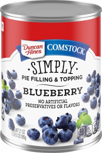 Duncan Hines® Comstock® Simply Blueberry Pie Filling & Topping Perspective: front