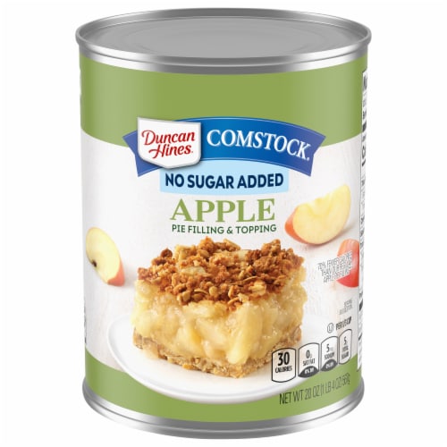 Duncan Hines Comstock No Sugar Added Apple Pie Filling & Topping Perspective: front