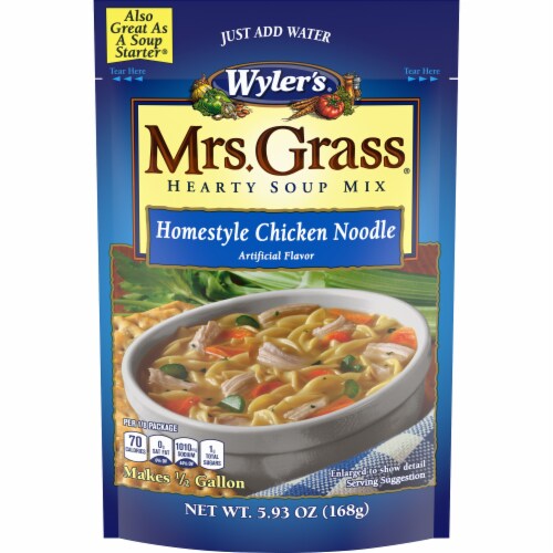 Mrs. Grass Homestyle Chicken Noodle Hearty Soup Mix Perspective: front