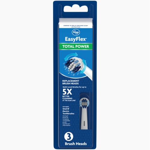 Kroger® EasyFlex Total Power Replacement Brush Heads Perspective: front
