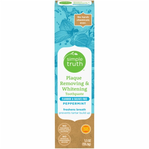 Simple Truth™ Peppermint Plaque Removing & Whitening Toothpaste Perspective: front