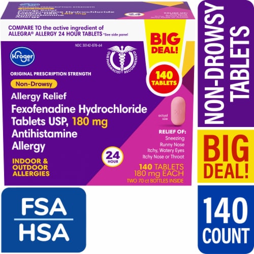 Kroger® 24h Allergy Relief Tablets Twin Pack BIG Deal! Perspective: front