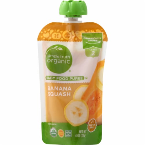 Simple Truth Organic® Banana Squash Stage 2 Baby Food Puree, 4 oz ...