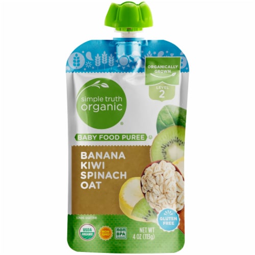 Simple Truth Organic® Stage 2 Banana Kiwi Spinach Oat Baby Food Puree