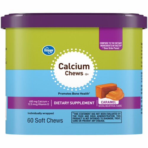 Kroger® Calcium Chews Dietary Supplement Caramel Soft Chews Perspective: front