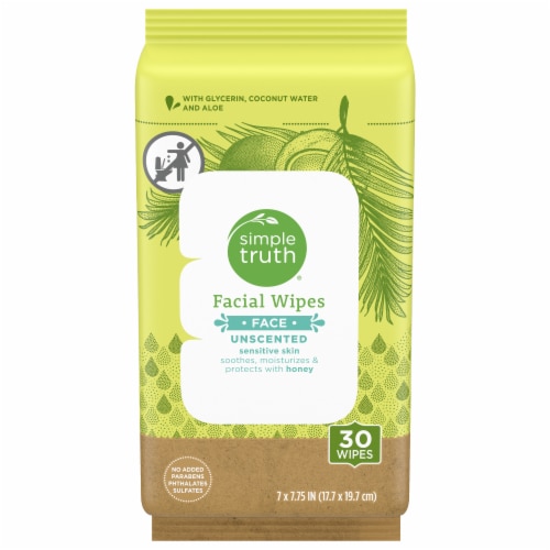 Simple Truth® Coconut Water Sensitive Skin Facial Wipes Perspective: front