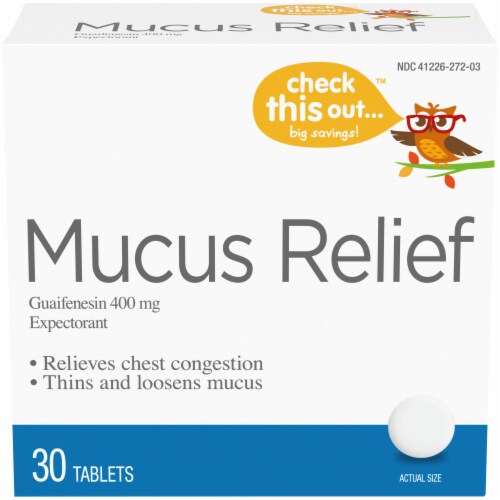 Check This Out… Mucus Relief Tablets Perspective: front