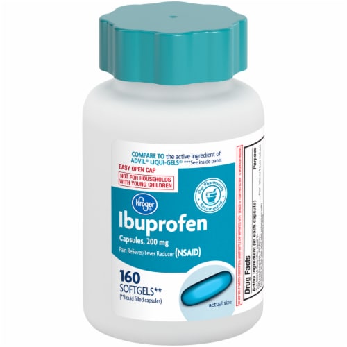 Kroger® Ibuprofen Softgel Capsules 200mg Perspective: front