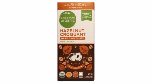 Simple Truth Organic® Gluten Free Hazelnut Croquant Dark Chocolate Bar Perspective: front