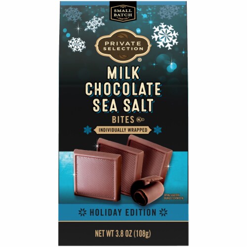 Private Selection® Milk Chocolate Sea Salt Bites Holiday Candy Bar Perspective: front