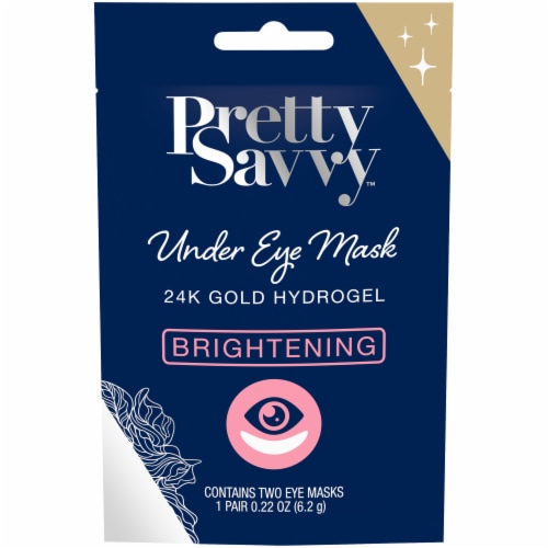 Pretty Savvy™ 24K Gold Hydrogel Brightening Under Eye Masks Perspective: front