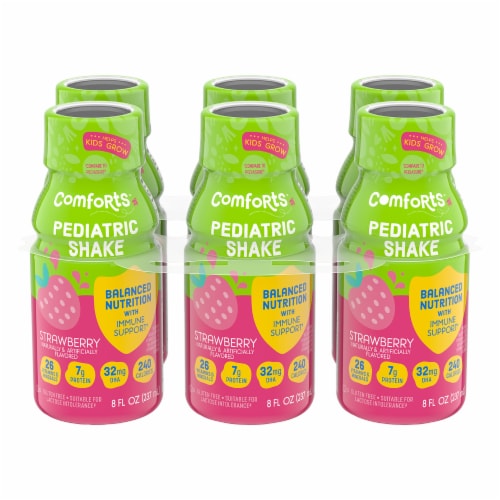 Comforts™ Strawberry Pediatric Nutritional Shake Perspective: front