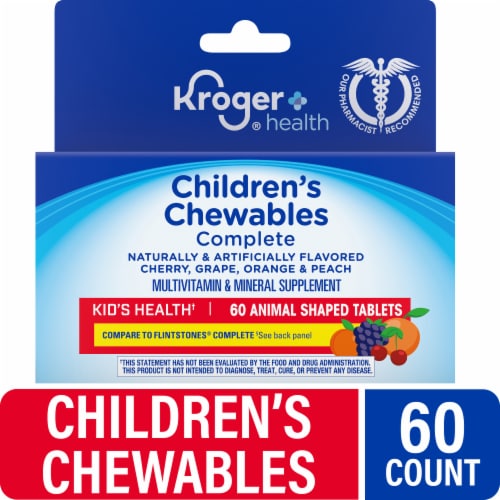 Kroger® Kids' Health Complete Animal Shaped Tablet Vitamins Perspective: front