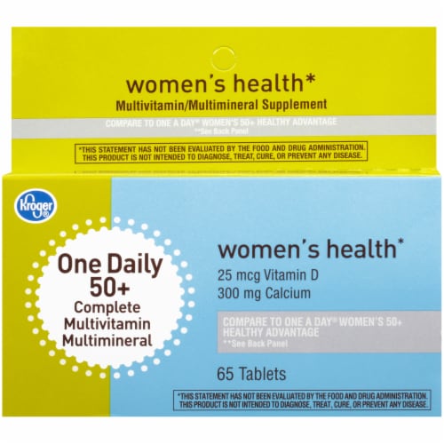 Kroger® Women's 50+ One Daily Complete Mutlivitamin Tablets Perspective: front