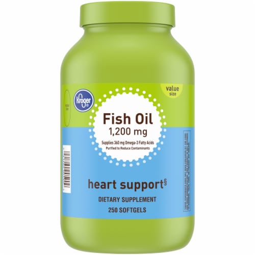 Kroger® Fish Oil Softgels 1200mg Perspective: front