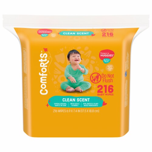Comforts™ Clean Scent Baby Wipes Refill Perspective: front