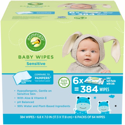 Comforts™ Sensitive Baby Wipes Perspective: front