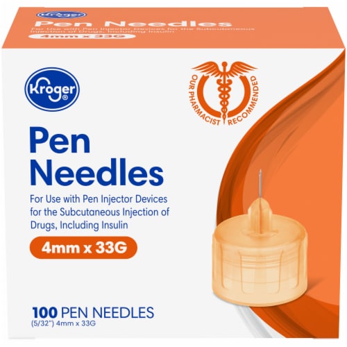 Kroger® 4mm x 33G Pen Needles Perspective: front