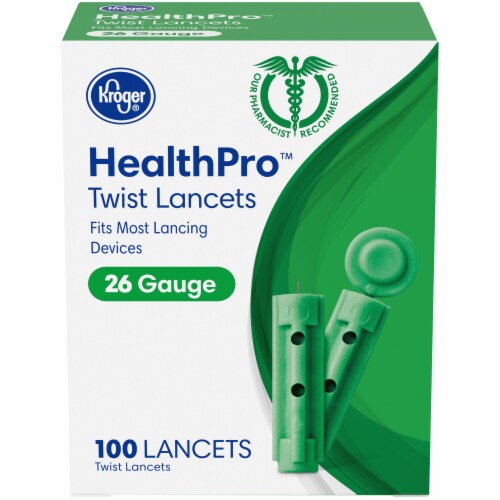 Kroger® HealthPro™ 26 Gauge Twist Lancets Perspective: front